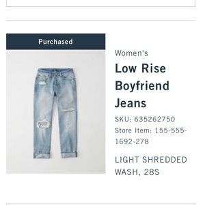 Mid rise boyfriend fit, button fly